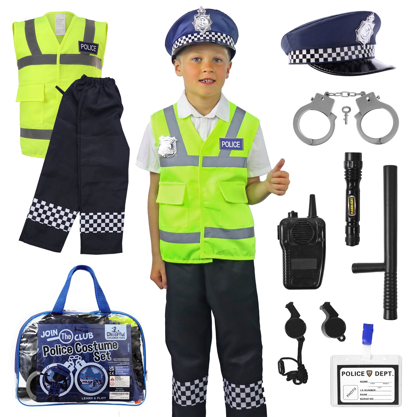 Kids Police Costume Full Set - Cheerful Children Toys