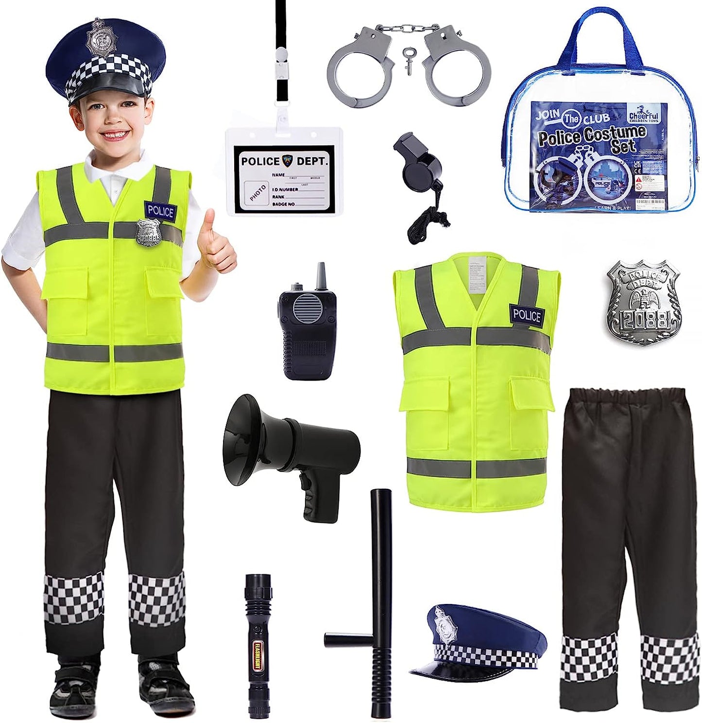 Kids Police Costume Full Set - Cheerful Children Toys