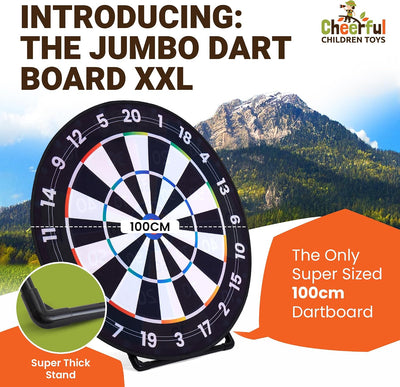 The 100cm Jumbo Dartboard outdoors