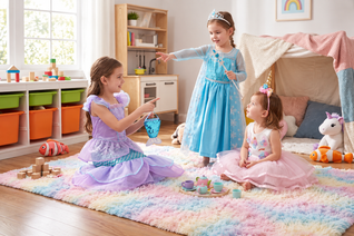 Premium Princess Costume Set with Storage Box – 3 Costumes