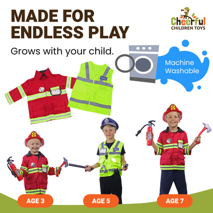 Police and Fireman Costume Set - Cheerful Children Toys