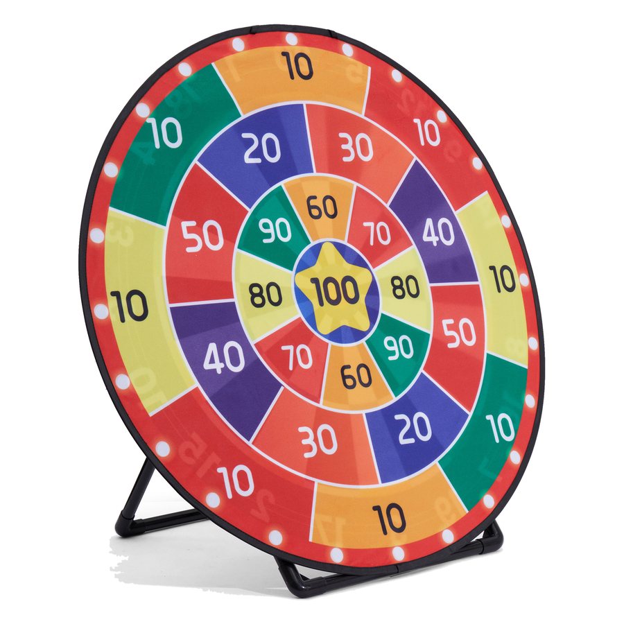 The Jumbo Dartboard standing on its own on its stand
