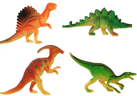 Four dinosaur figures