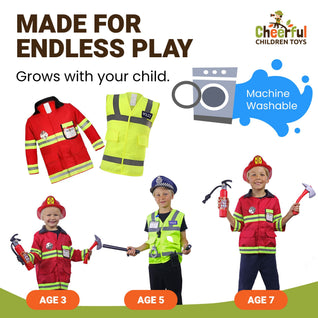 Police and Fireman Costume Set - Cheerful Children Toys