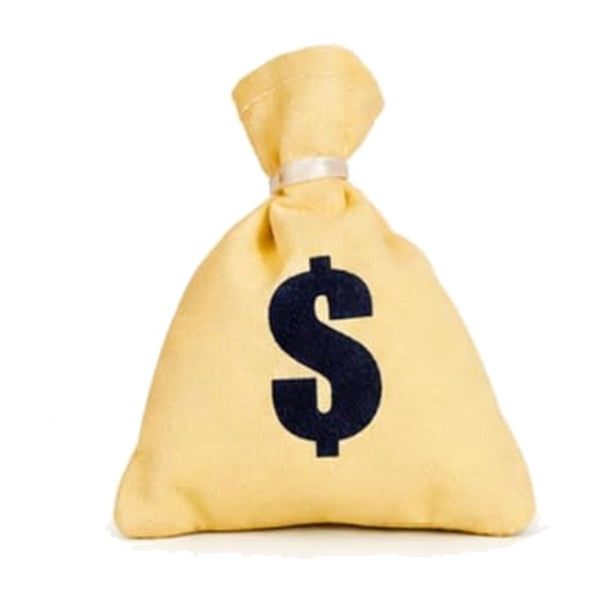 Yellow money bag with a dollar sign