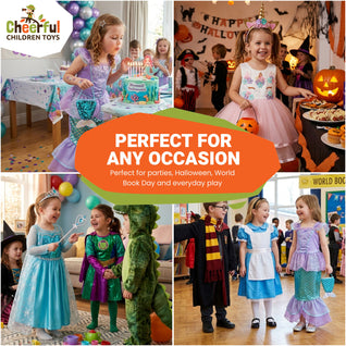 Premium Princess Costume Set with Storage Box – 3 Costumes