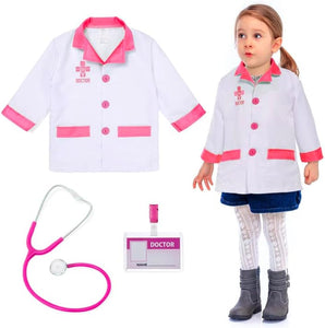 Cheerful Children Toys Doctor Costume Set - Pink