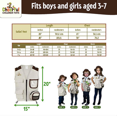 Brown Explorer Vest and Hat - Cheerful Children Toys
