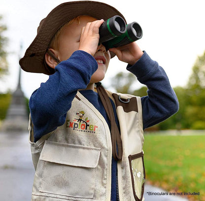 Cheerful Children Toys Explorer Vest and Hat - Brown