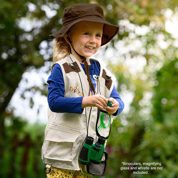 Brown Explorer Vest and Hat - Cheerful Children Toys