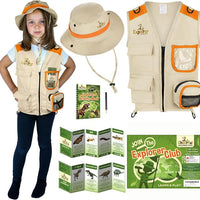 Orange Explorer Vest and Hat - Cheerful Children Toys