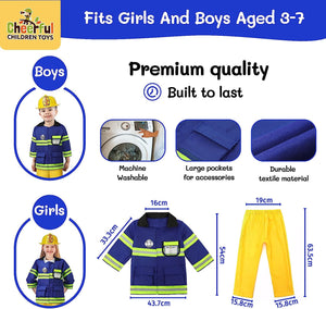Cheerful Children Toys Kids Fireman Costume