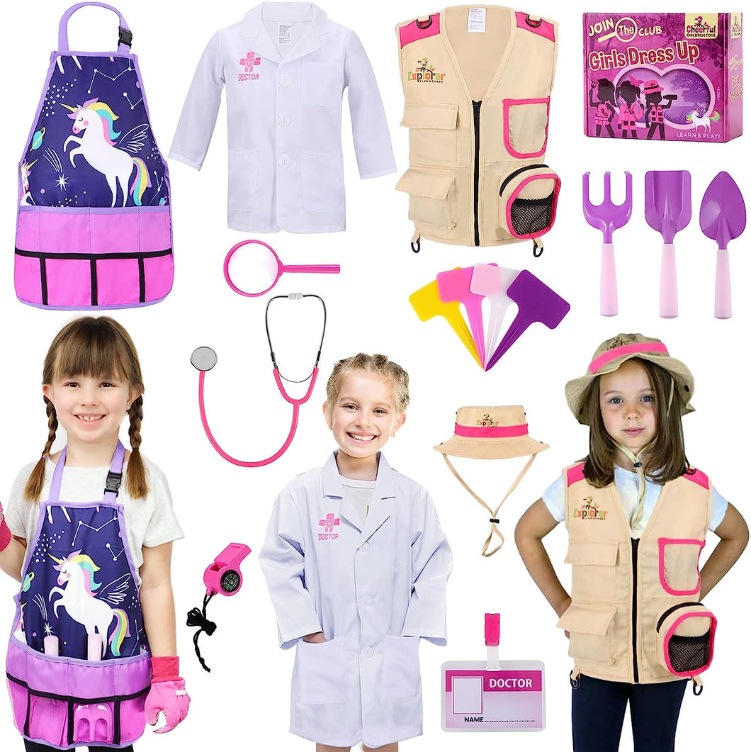 Cheerful Children Toys Girls Dress Up Trunk Set