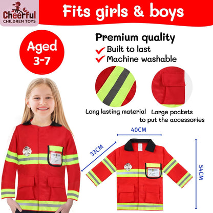 Cheerful Children Toys Police and Fireman Costume