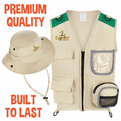 Green Explorer Vest and Hat - Cheerful Children Toys