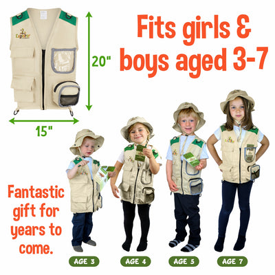 Green Explorer Vest and Hat - Cheerful Children Toys